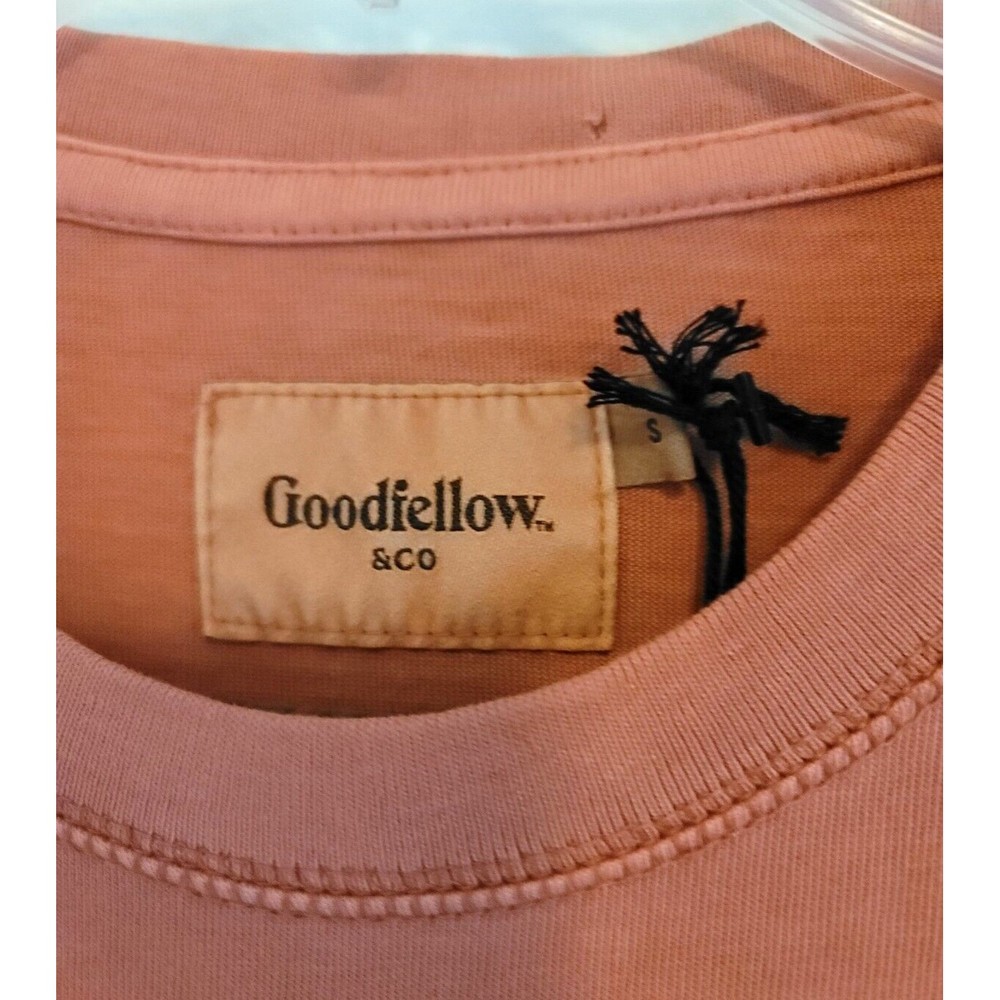 Goodfellow Mens Size S Long Sleeve Crewneck T-Shirt with Pocket Thick Cotton - Picture 3 of 11